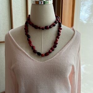 Handcrafted Ecuadorian Tagus Nut bead necklace